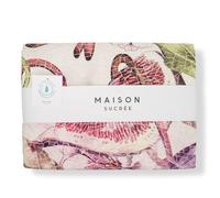 Tovaglia Antimacchia 155x265 cm 12 Posti - Maison Sucrée Caneva | Idrorepellente Lavabile Effetto Cotone | Fantasia Fichi e Fiori | Made in Italy