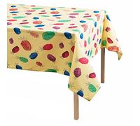 TOVAGLIA ANTIMACCHIA BASSETTI TIME RETTANGOLARE 6 8 12 POSTI PURO COTONE RESINATO (12 POSTI cm 140 x 250, YUCA - GIALLO)