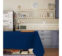 Tovaglia antimacchia copritavolo rettangolare 140x180 cm idrorepellente blu