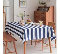 Tovaglia Antimacchia Idrorepellente Antiscivolo Proteggi Tavolo Copritavolo Misura Quadrata Rettangolare Rotonda (Blu, 140 x 140 cm)