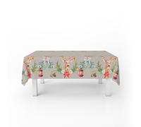 Tovaglia antimacchia in panama 100% Cotone, MAGICO NATALE 150 x 150 cm