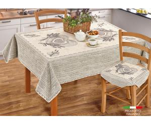 Tovaglia Centro Tavola Runner In Ciniglia Floreale Modello Lavanda Made Italy