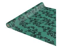Tovaglia cerata, lavabile, 400 x 140 cm, con bordo tagliente, verde chika, tovaglia cerata