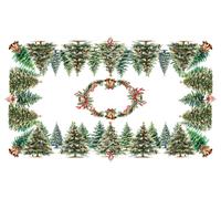 Tovaglia Copritavolo Cucina 100% Cotone Digitale Disegno Alberelli GI