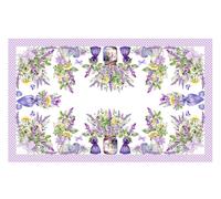 Tovaglia Copritavolo Cucina 100% Cotone Digitale Disegno Lavanda 25GI