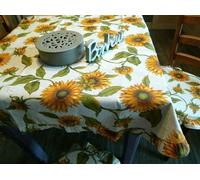 Tovaglia copritavolo cucina sala da pranzo girasoli 4 6 8 12 persone o rotonda