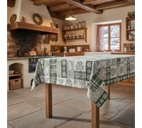 Tovaglia copritavolo gobelin LUX CORTINA Verde jacquard copritavolo stile tirolese cervo - Accessori Linea Runner 40x130