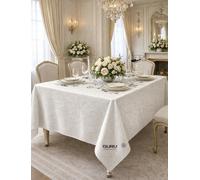 TOVAGLIA COPRITAVOLO IN COTONE RASATELLO COLORE BIANCO MISURA DA 12 POSTI