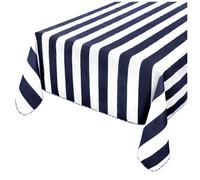 Tovaglia Cotone A Righe Classica Bordata Copritavolo Giardino Piscina Cucina