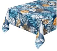 Tovaglia Cucina Antimacchia Palme Moderne Metallizzate Copritavolo Tropicale