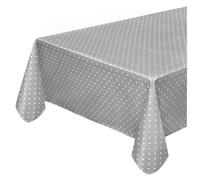 Tovaglia cucina antimacchia pois cuori bordata cotone plastificata resistente