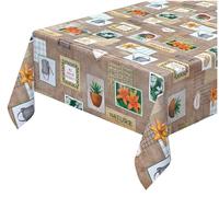 emmevi Tovaglia Cucina Natura Antimacchia Plastificata Cerata Copri Tavolo Casa Interno Esterno 140x180 Cm