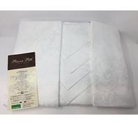 Tovaglia da 12 Manuela 100% cotone damascato colre bianco Piazza Pitti