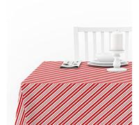 Tovaglia da cucina con stampa digitale, 100% Made in Italy, Tovaglia antiscivolo per sala da pranzo, lavabile e antimacchia, Modello Natale - Rovinj, cm 140x140