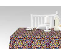 Tovaglia da cucina con stampa digitale, 100% Made in Italy, Tovaglia antiscivolo per sala da pranzo, lavabile e antimacchia, Modello Renata, cm 140x180