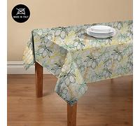 Tovaglia da cucina con stampa digitale, 100% Made in Italy, Tovaglia antiscivolo per sala da pranzo, lavabile e antimacchia, Modello Maiolica - Roseau, cm 180x140
