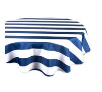 Tovaglia da esterno DII Nautical Blue Cabana Stripe rotonda da 60 cm