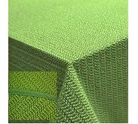 Tovaglia da giardino con orlo, lavabile, tovaglia da giardino, balcone, terrazza, resistente alle intemperie (140 x 180 cm, ovale, verde)