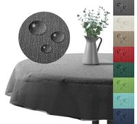 Tovaglia da giardino, impermeabile, resistente alle intemperie, antiscivolo, lavabile, in morbida schiuma per giardino, balcone, campeggio, feste, tavolo tipo 883, grigio, 160 x 220 cm, ovale