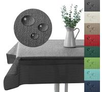 Tovaglia da giardino, impermeabile, resistente alle intemperie, antiscivolo, lavabile, in morbida schiuma per giardino, balcone, campeggio, feste, tavolo tipo 883, grigio, 130 x 160 cm, rettangolare