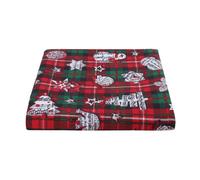 Tovaglia Da Tavola Cotone Copritavolo a Fantasia Natalizia Rosso Scozzese Stella
