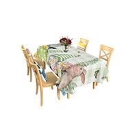 Tovaglia da Tavola Farm Happy Easter Bunny Rabbits Eggs Gnomes Flower Tovaglia Cucina Interno Copritavolo, per Banchetti, Tavolo da Pranzo, Natale, 137x183cm