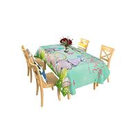 Tovaglia da Tavola Happy Easter Cute Gnomes Colorful Eggs Branch Bunny Tail Lavabile Tovaglia Interno Impermeabile Tablecloth, per Tavolo da Pranzo, Cucina, Picnic, 137x183cm