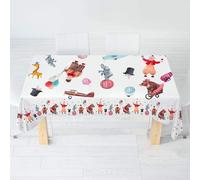 Tovaglia da tavola I Love Sleeping 6 posti rettangolare stampata in cotone 3047