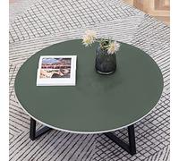Tovaglia damascata impermeabile, quadrata, resistente all'olio e lavabile, rotonda, in pelle PVC, set di tovagliette verdi un diametro di 60 cm, perfetto per cene ed eventi