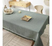 Tovaglia Decorativa Riutilizzabile Da Giardino,Tovaglia Rettangolare Non Stirabile A Nido D'ape, Tinta Unita,Parapolvere For Comodino,Tavolino,Cucina,Banchetto(Green,70.9x70.9in)