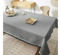 Tovaglia Decorativa Riutilizzabile Da Giardino,Tovaglia Rettangolare Non Stirabile A Nido D'ape, Tinta Unita,Parapolvere For Comodino,Tavolino,Cucina,Banchetto(Black,70.9x118.1in)