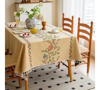 Tovaglia Decorativa Spessa Rettangolare In Tessuto Etnico Rustico Jacquard, Lavabile E Riutilizzabile For Sala Da Pranzo, Giardino, Tavolino, Porta TV, Picnic(Grass,55.1x70.9in)