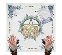 Tovaglia di tarocchi - Tovaglia di astrologia, tovaglia mistica, profeta verde con pentagramma, tovaglia di predizione del futuro, arazzo, mazzo di tarocchi celesti, tovaglia quadrata con cerniera a p