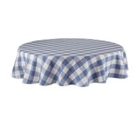 Tovaglia DII Stonewash Blue Buffalo Check rotonda 70 cm
