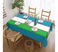 Tovaglia elegante con stampa bandiera della Repubblica dell'Uzbekistan, elegante tessuto decorativo per la casa, per tavoli da pranzo, matrimoni ed eventi