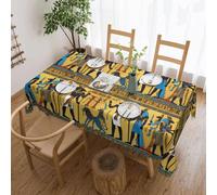 Tovaglia elegante con stampa della tribù dell'antico Egitto, elegante tessuto decorativo per la casa, per tavoli da pranzo, matrimoni ed eventi
