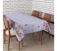 Tovaglia fantasia fiorata grigio Preziosa rasatello Thango