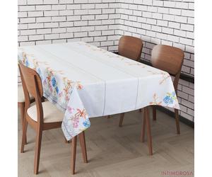 Tovaglia fantasia fiorata grigio Preziosa rasatello Thango