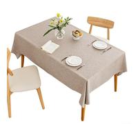 Tovaglia funzionale in cotone e lino, si adatta perfettamente a tavoli da pranzo e tavolini, design impermeabile (140 x 180 cm)