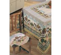 Tovaglia gobelin jacquard copritavolo PAESAGGIO 150x150-180-210-240 rotonda