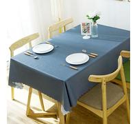 Tovaglia impermeabile in PVC, 120 x 160 cm, facile da pulire, rettangolare, perfetta per sala da pranzo, interni ed esterni, antimacchia e durevole