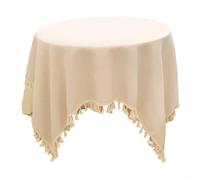 Tovaglia in cotone e lino in stile bohémien, con nappe, perfetta aggiunta alla decorazione del tuo matrimonio e ricevimento (A)