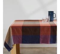 Tovaglia in cotone intessuto con motivo a quadri multicolori 150x250 cm