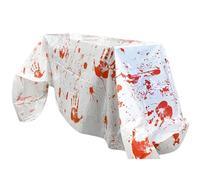 Tovaglia in garza spruzzata di sangue per la tavola del partito di Halloween che fissa la durevolezza e riutilizzabile panno della tovaglia del tessuto
