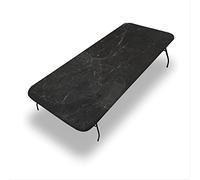Tovaglia in marmo con bordo elastico, effetto marmo, adatta per feste in campeggio e picnic, adatta per tavoli rettangolari da 61 x 122 cm