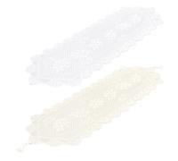 Tovaglia In Pizzo Cavo Da 2 Pezzi, Decorazione Da Tavola, Accessori Per Mobili, Decorazione Per La Casa, Tovaglia Da Caffè, Tovaglietta In Pizzo (Bianco)