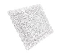 Tovaglia in Pizzo Elegante Motivo Vuoto Copritavolo Morbido e Confortevole per lo Sfondo del Bar di Casa in Cotone (60X60CM)