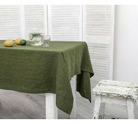 Tovaglia in puro lino tinta unita per decorazione della sala da pranzo, tovaglia in tessuto naturale per feste in cucina, elegante decorazione per la casa, biancheria da tavola essenziale