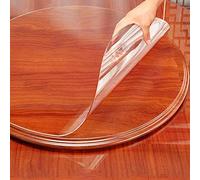 Tovaglia in PVC trasparente, impermeabile, antiscivolo, protezione per tavoli rotondi (105 cm), protezione per tavolo rotondo in plastica trasparente