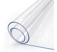 Tovaglia in PVC trasparenteImpermeabile e a prova di fuoriuscitePlasticTableCoverEasytoCleanIdealforDiningKitchenOutdoor&BBQUseDurableTransparentProtector
